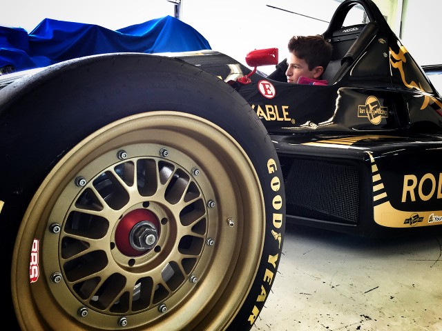 Bruno Carneiro seated in a formula car
