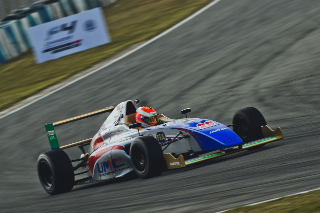 Bruno Carneiro driving a formula car